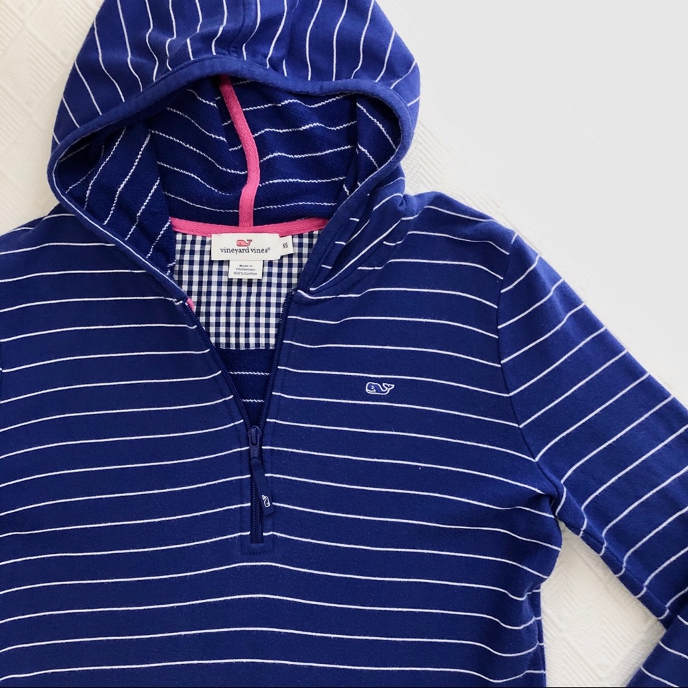 vineyard vines | striped half zip hoodie.